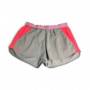 Under Armour Women's Gray & Red Athletic Running‎ Shorts Size Medium